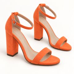 Ankle Strap Block Heel Sandals - Orange 401 - variant image