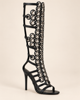 Grommet Lace Up Heeled Sandal Boots - Style 2 - product view 1