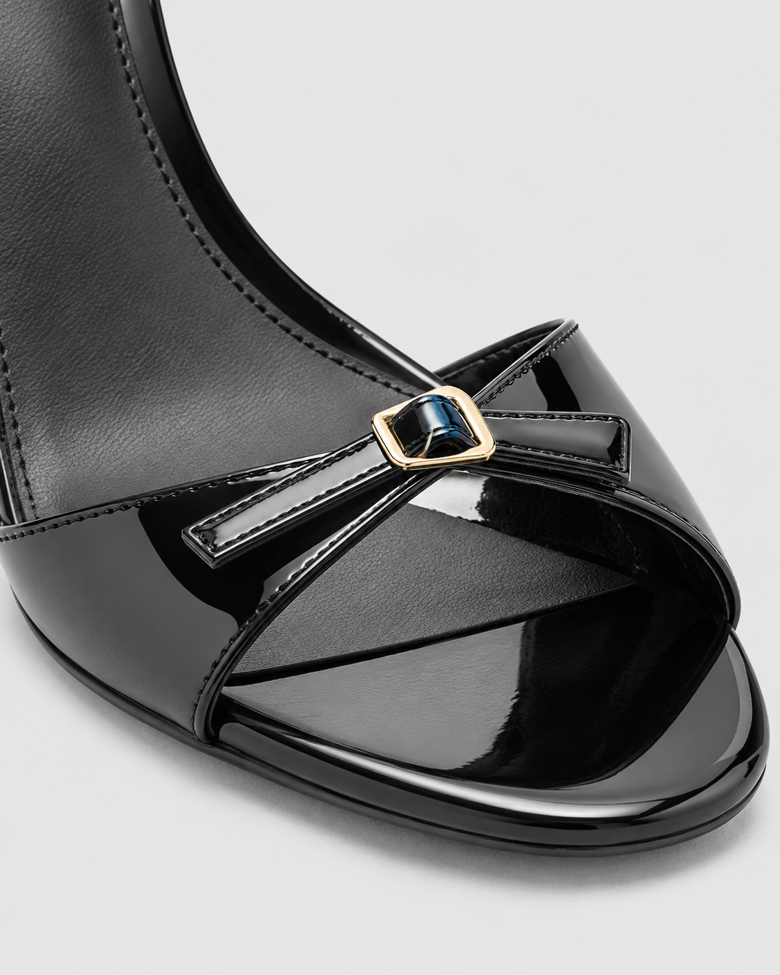 Slingback Peep Toe Heeled Sandals - Black 8.5 cm - product view 4