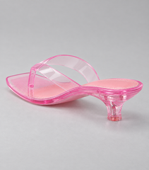 Jelly Thong Kitten Heel Sandals - Pink - product view 4