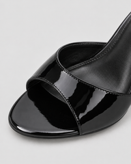 Wide Strap Stiletto Mule Sandals - Black - product view 4
